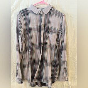 Plaid Button-Up Shirt